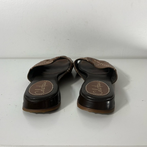 Cole Haan Womens Size 8 Leather Slide Sandals Brown Black - Picture 3 of 8